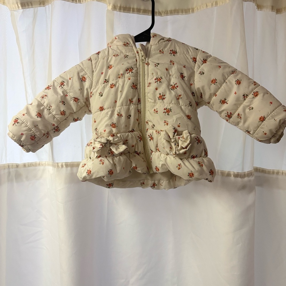 Laura Ashley Cream Floral Baby Jacket